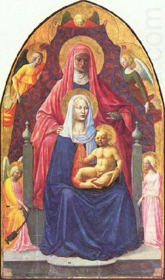 Madonna and Child, Saint Anne and the Angels, MASOLINO da Panicale